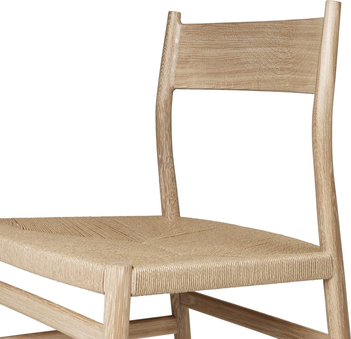 Arv stol vävd sits, Vitoljad ek-papperssnöre Brdr. Krüger