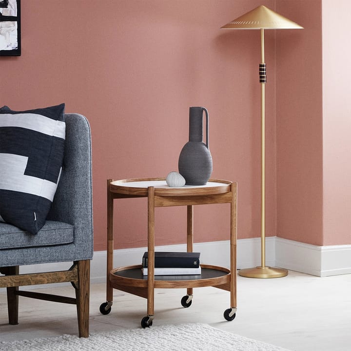 Bølling Tray Table model 50 rullbord, stone, obehandlat ekstativ Brdr. Krüger