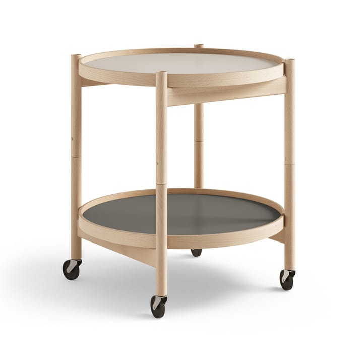 Bølling Tray Table model 50 rullbord - stone, oljat bokstativ - Brdr. Krüger