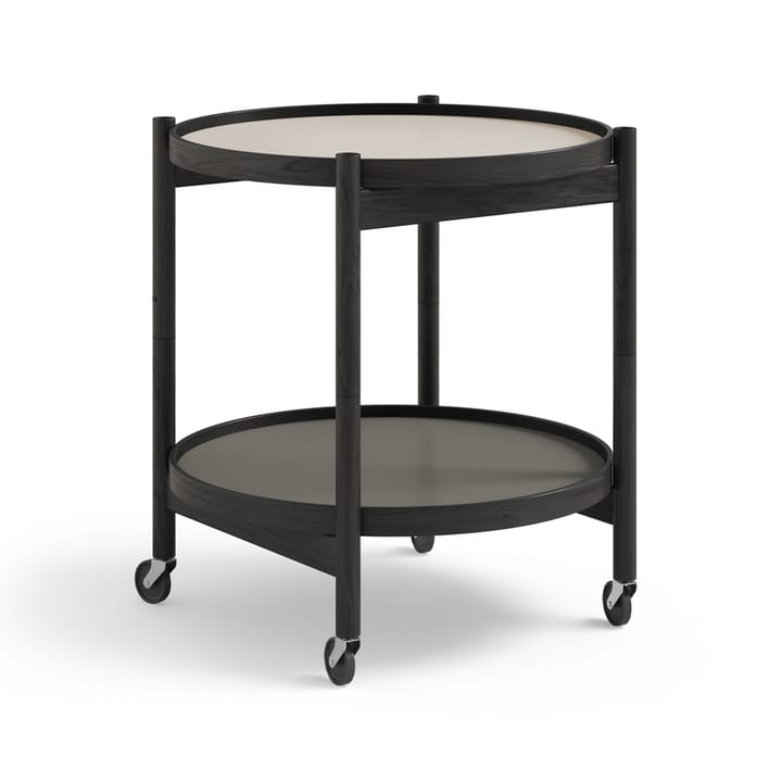 Bølling Tray Table model 50 rullbord - stone, svartlackat ekstativ - Brdr. Krüger