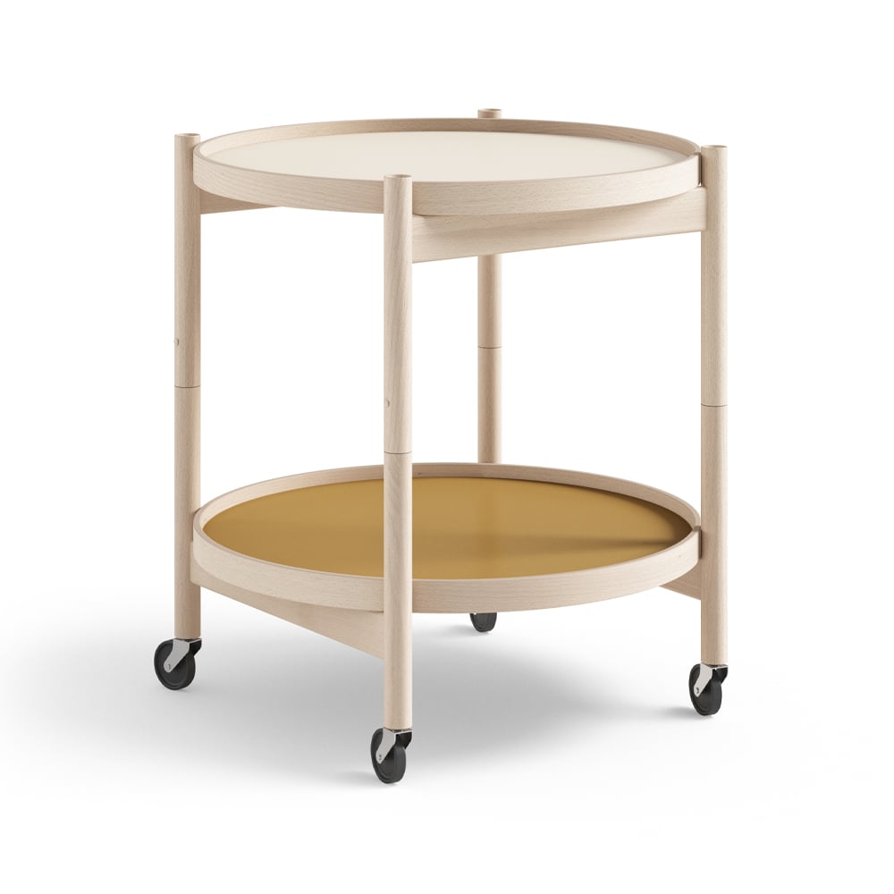 Brdr. Krüger Bolling Tray Table model 50 rullbord sunny, obehandlat bokstativ