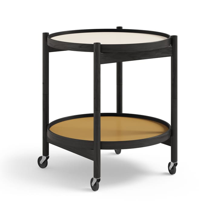 Bølling Tray Table model 50 rullbord - sunny, svartlackat ekstativ - Brdr. Krüger