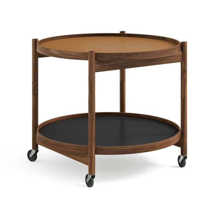 Bølling Tray Table model 60 rullbord - clay, oljat valnötsstativ - Brdr. Krüger