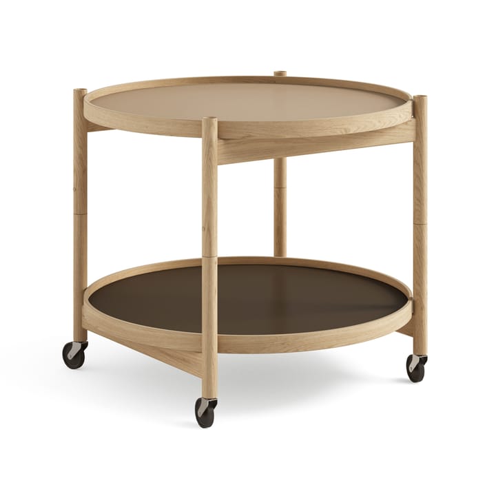 Bølling Tray Table model 60 rullbord - earth, oljat ekstativ - Brdr. Krüger