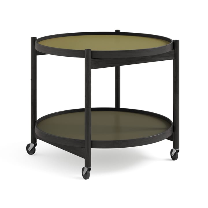 Bølling Tray Table model 60 rullbord - leaf, svartlackat ekstativ - Brdr. Krüger