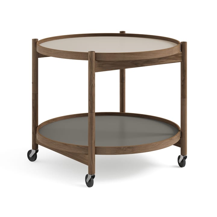 Bølling Tray Table model 60 rullbord - stone, rökoljad ekstativ - Brdr. Krüger