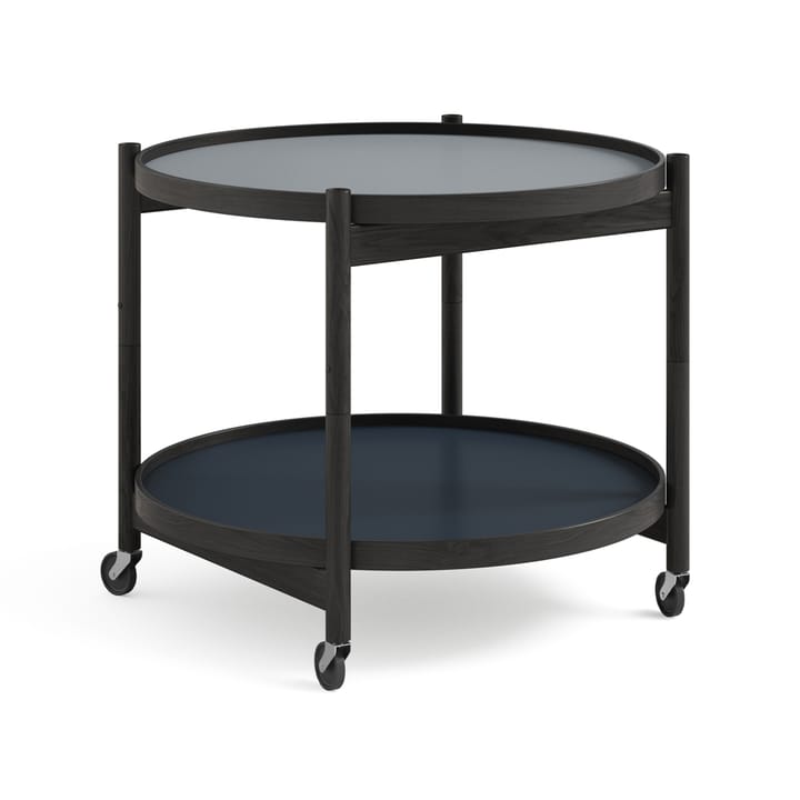 Bølling Tray Table model 60 rullbord - water, svartlackat ekstativ - Brdr. Krüger