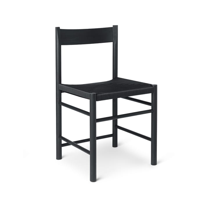 F-Stol stol - svart ask, svart snörsits - Brdr. Krüger