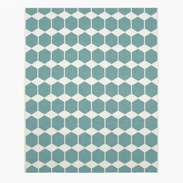 Anna matta stor aqua (turkos) - 150 x 200 cm - Brita Sweden