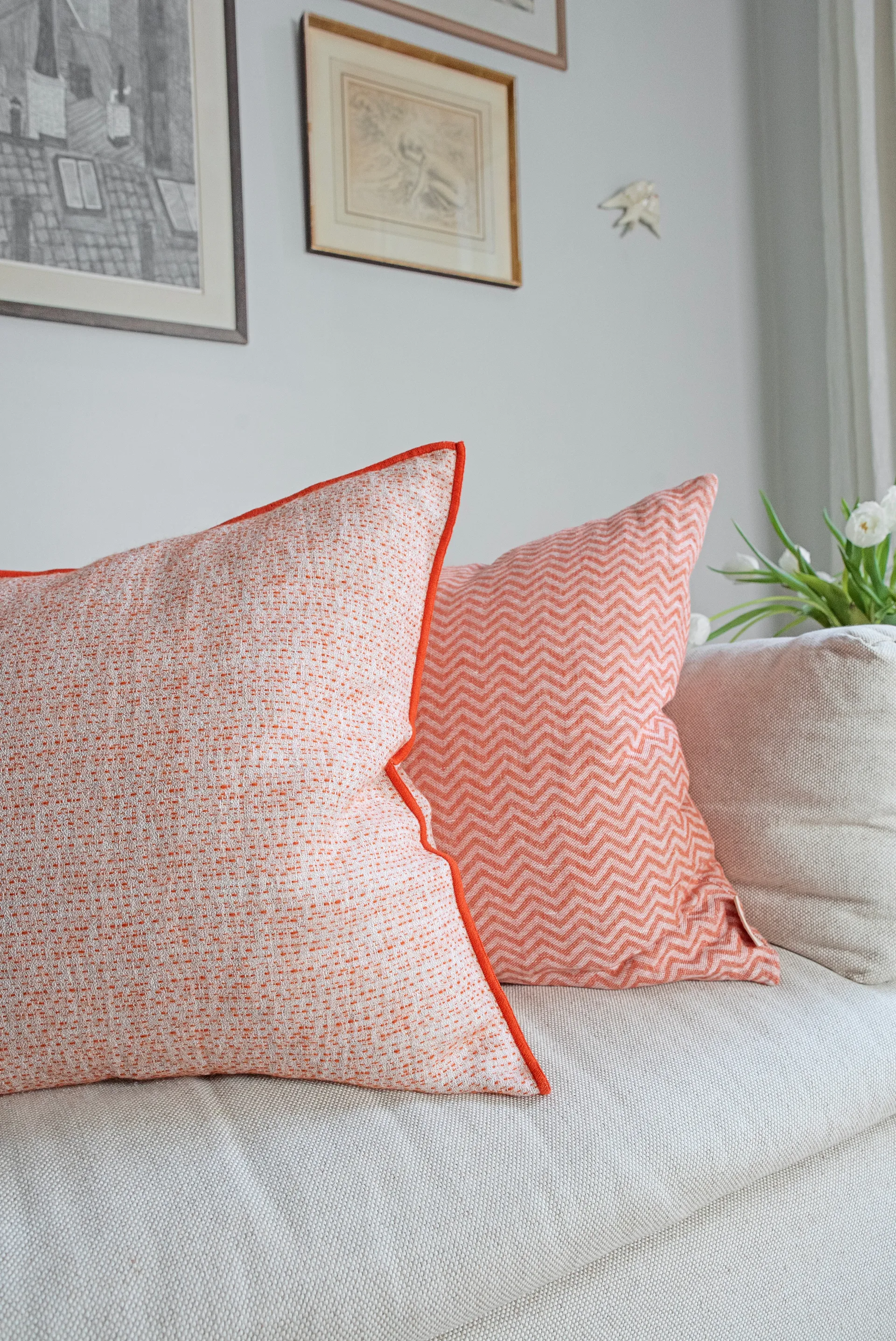 Field kuddfodral, Red, 50x50 cm Brita Sweden