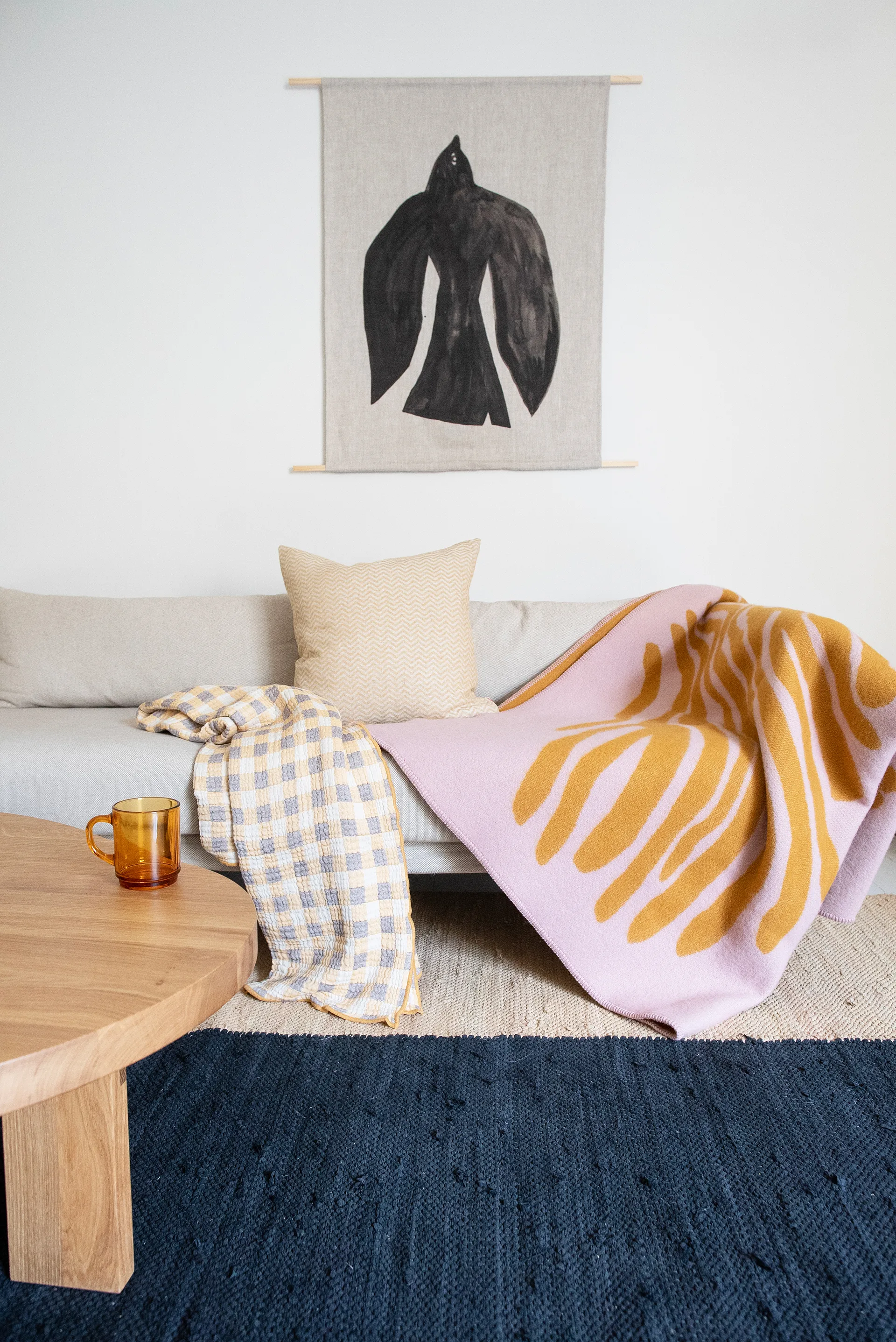 Pine filt, Pink, 180x130 cm Brita Sweden