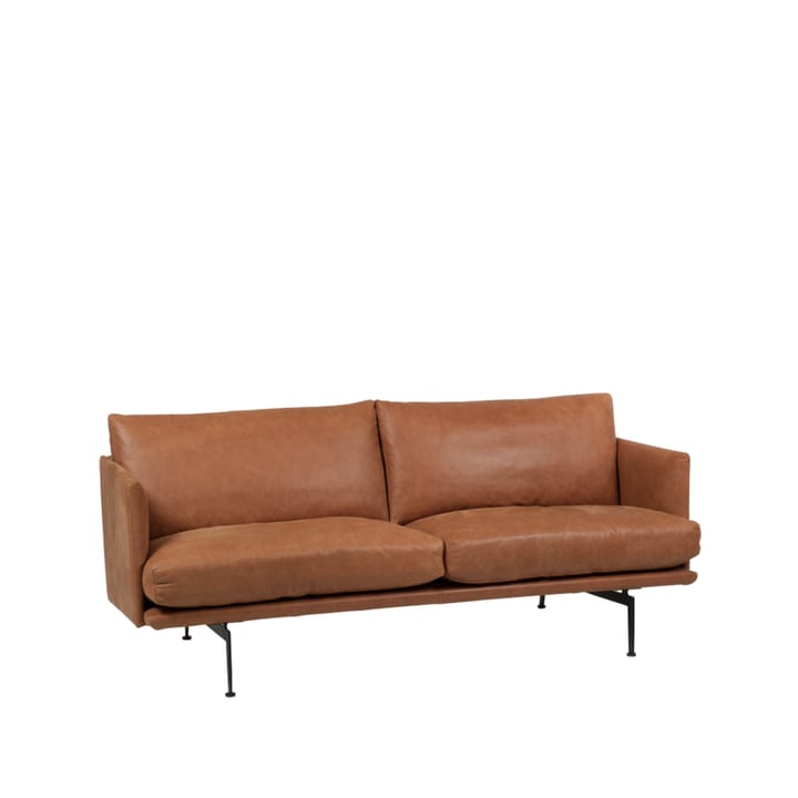 Electra soffa - 3-sits läder vintage cognac-svart - Bröderna Anderssons