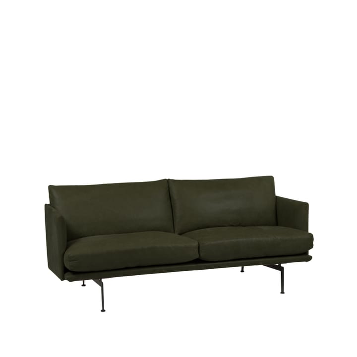 Electra soffa - 3-sits läder vintage olive-svart - Bröderna Anderssons