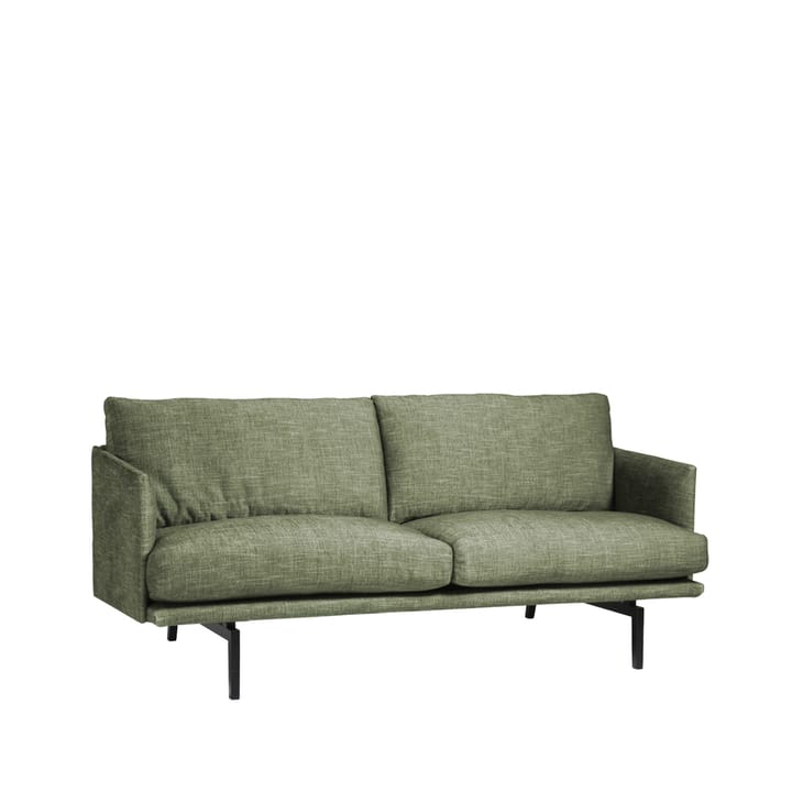 Electra soffa - 3-sits tyg center 103 grön, svart metallmed - Bröderna Anderssons