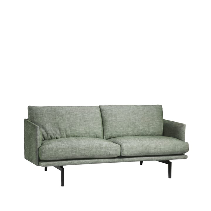 Electra soffa - 3-sits tyg center 113 ljusgrön, svart metallmed - Bröderna Anderssons