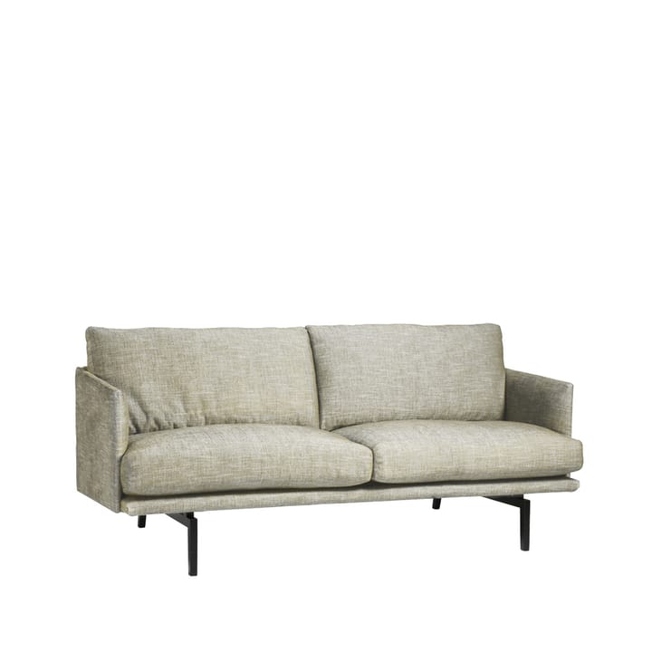 Electra soffa - 3-sits tyg center 116 beige, svart metallmed - Bröderna Anderssons