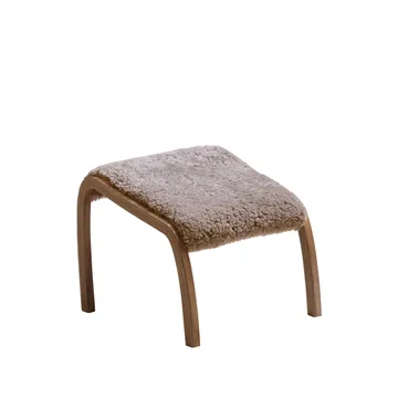 Torparen/Patronen fotpall - fårskinn sahara, oljad ek - Bröderna Anderssons