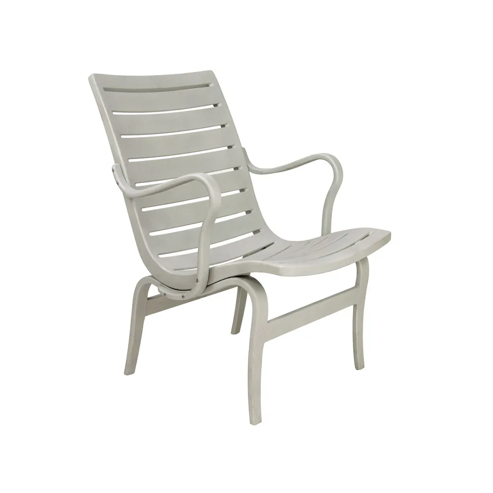 Eva Aluminium fåtölj, aluminium, med armstöd Bruno Mathsson International