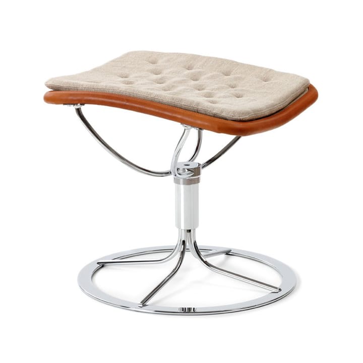 Jetson 69 fotpall - natur-väv flax-kant dakota 24 cognac - Bruno Mathsson International