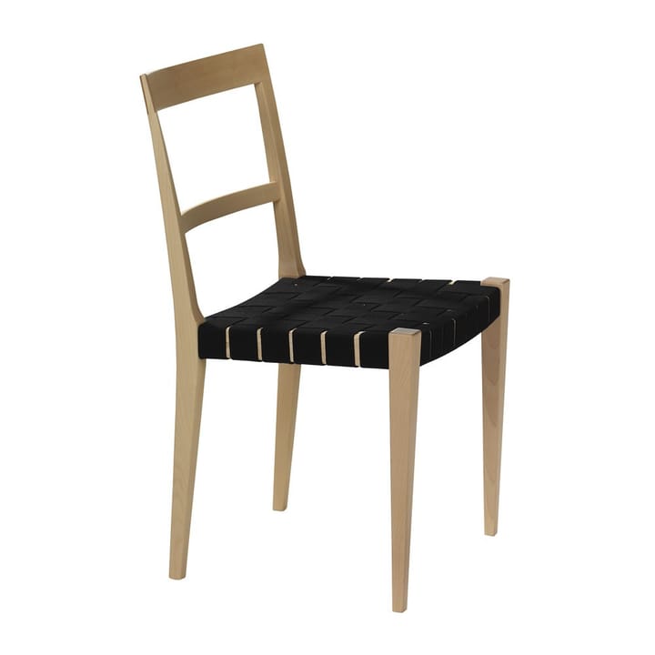 Mi 401 Mimat stol - sadelgjord svart, björkstativ - Bruno Mathsson International