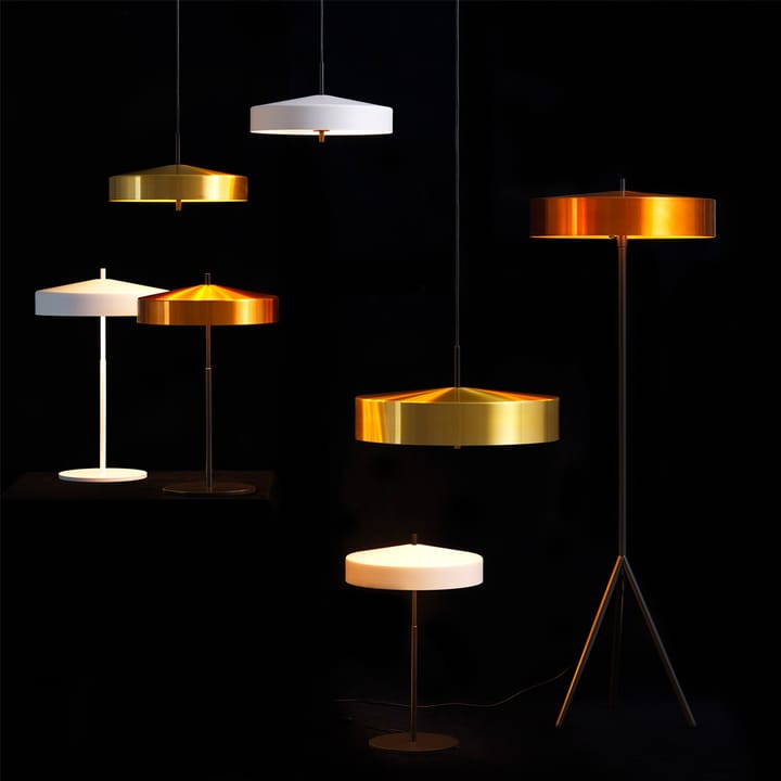 Cymbal bordslampa, röd matt, svart sladd Bsweden