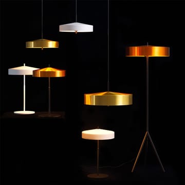 Cymbal bordslampa - vit matt, svart sladd - Bsweden