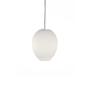 Egg pendel - vit/rostfritt stål, opalglas - Bsweden