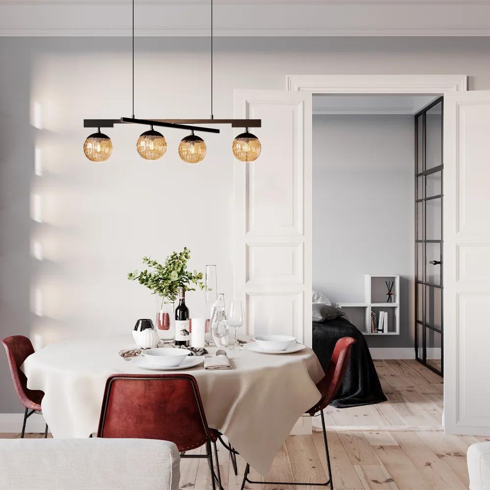 Labelle taklampa, svart/rökgrå By Rydéns