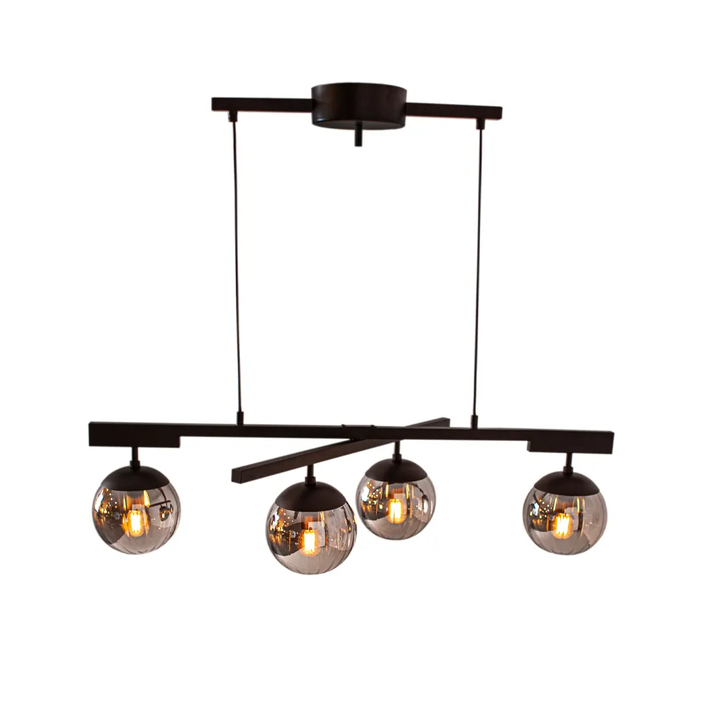 Labelle taklampa, svart/rökgrå By Rydéns