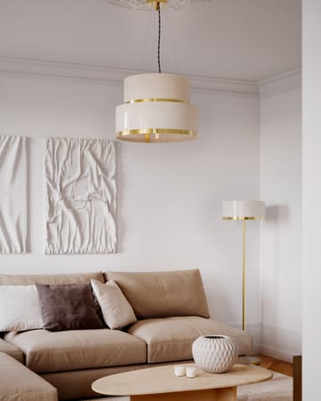 Marcel taklampa Ø50 cm - Mässing-vit - By Rydéns
