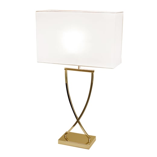 By Rydéns Omega bordslampa 52 cm mässing-vit | Skandinavisk Design | Bordslampor | Vit