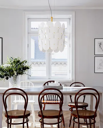 Omlott taklampa Ø50 cm - Mässing-vit - By Rydéns