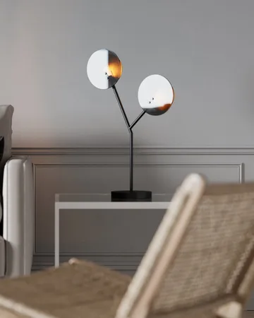 Turno bordslampa 59 cm - Matt svart-guld - By Rydéns