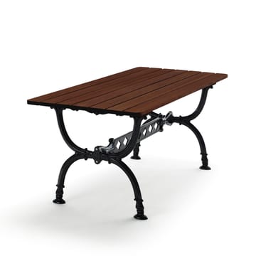 Byarum bord 142x72 cm - Furu brun lasyr, svart stativ - Byarums bruk