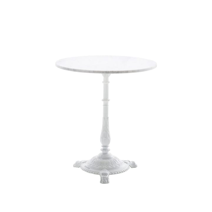 Classic cafébord - marmor vit, vitt stativ - Byarums bruk