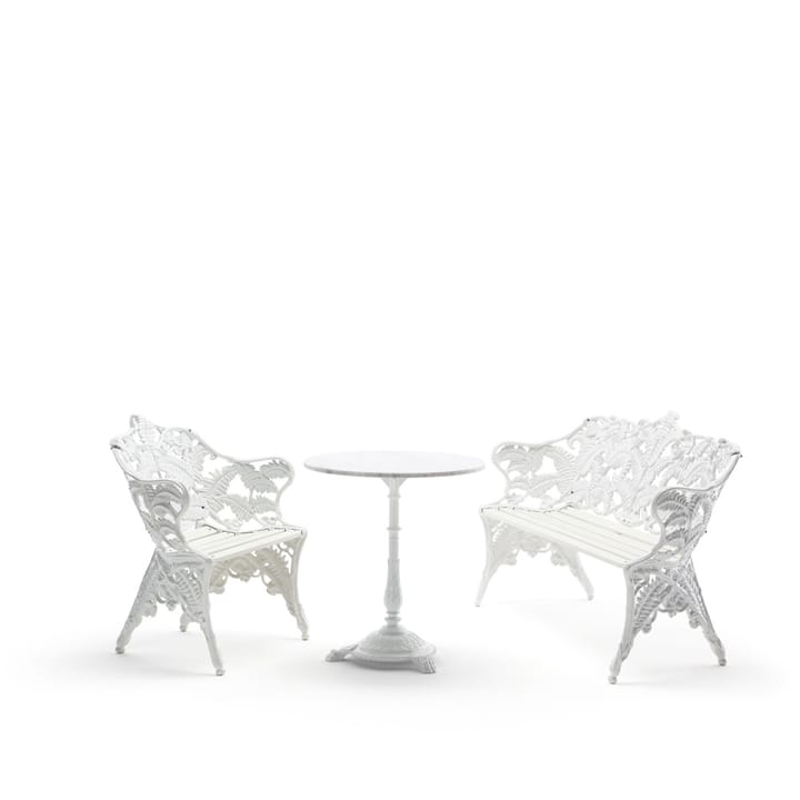 Classic soffa, Vit lack furu, vitt stativ Byarums bruk