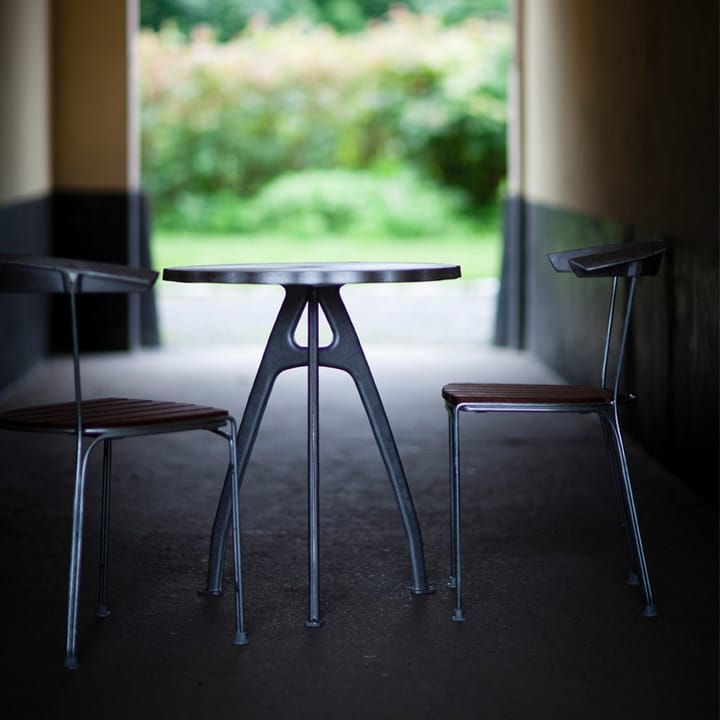 Odd cafébord, Aluminium, rå aluminiumstativ, slinga Byarums bruk