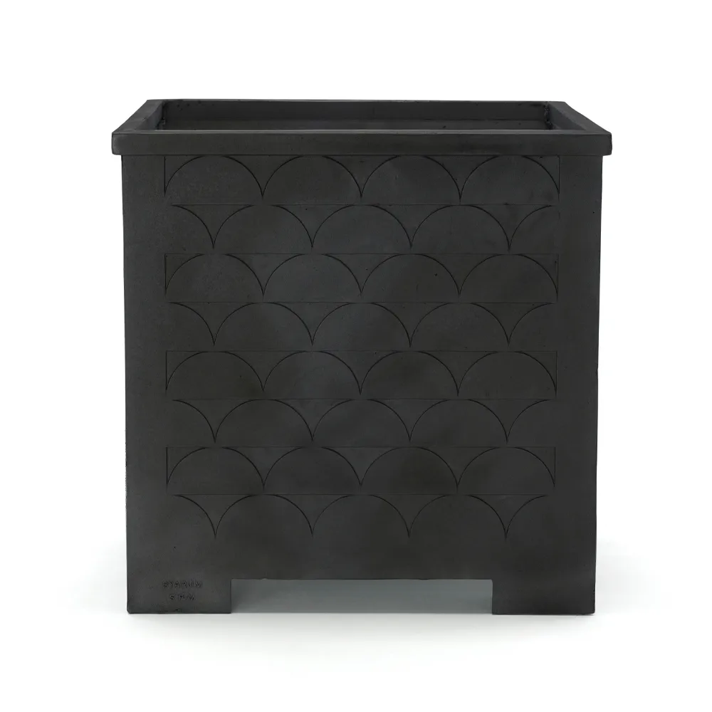 Relief växtkärl, Svart, stor Byarums bruk