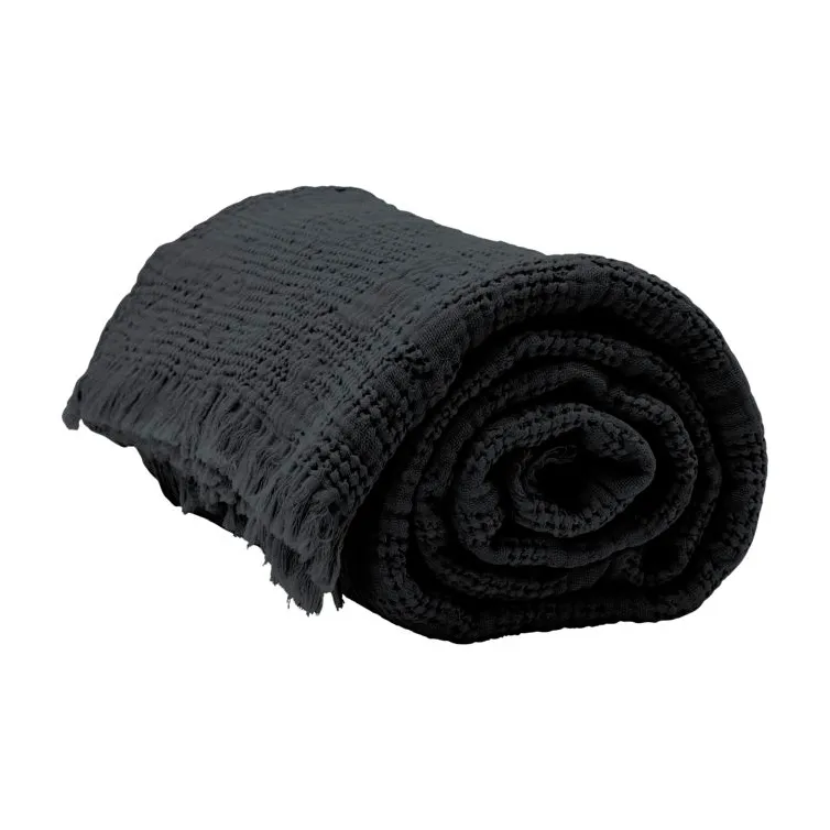 Hilda överkast 170x180 cm, Coal byNORD