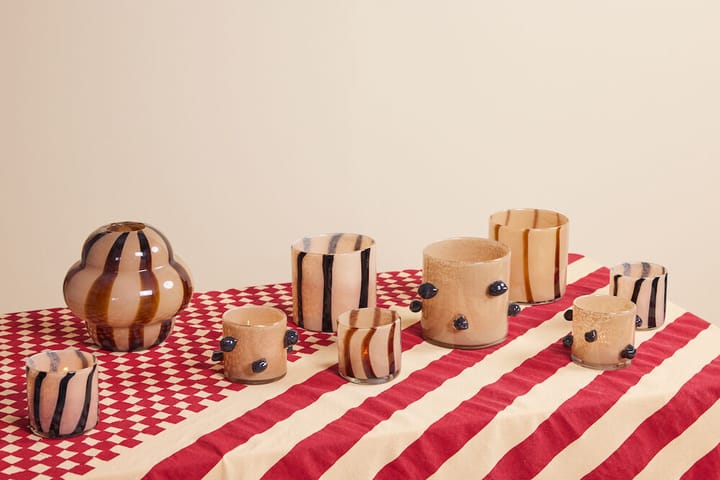Arlo ljuslykta XS Ø10 cm, Beige-svart Byon