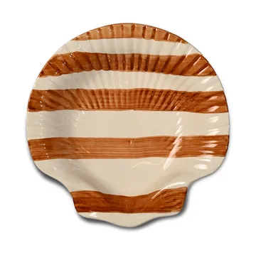 Armona stripe tallrik 23,5x23,5 cm - Ljusbrun-vit - Byon