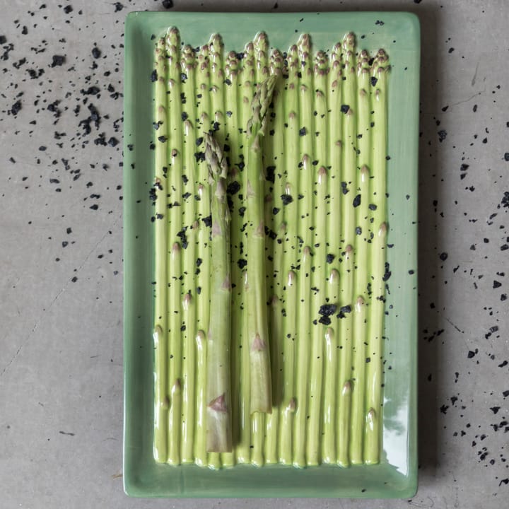 Asparagus tallrik 28 x 17 cm - Grön - Byon