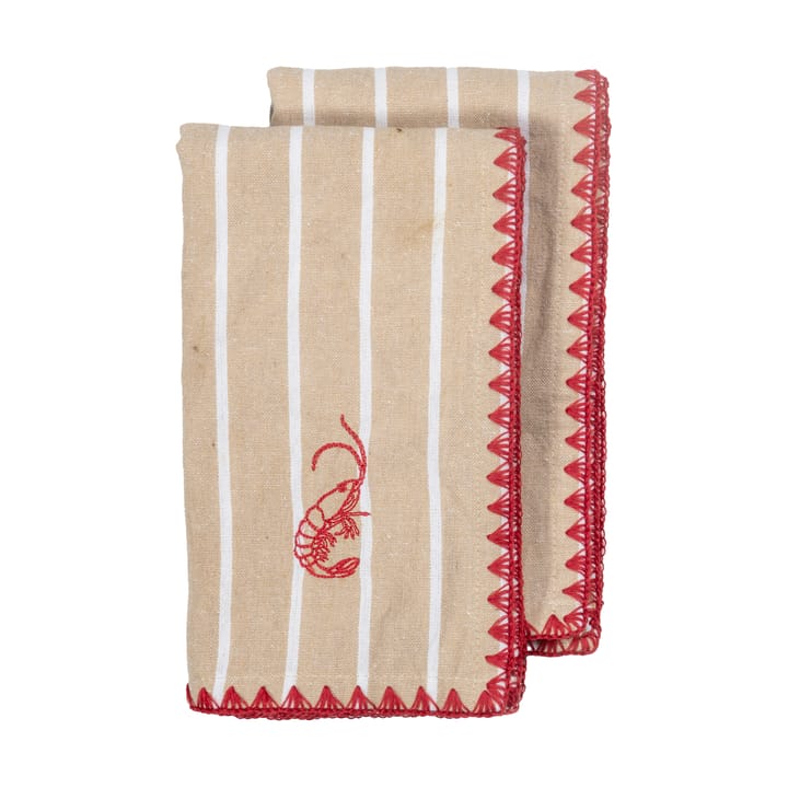 Bubba tygservett 45x45 cm 2-pack - Beige - Byon