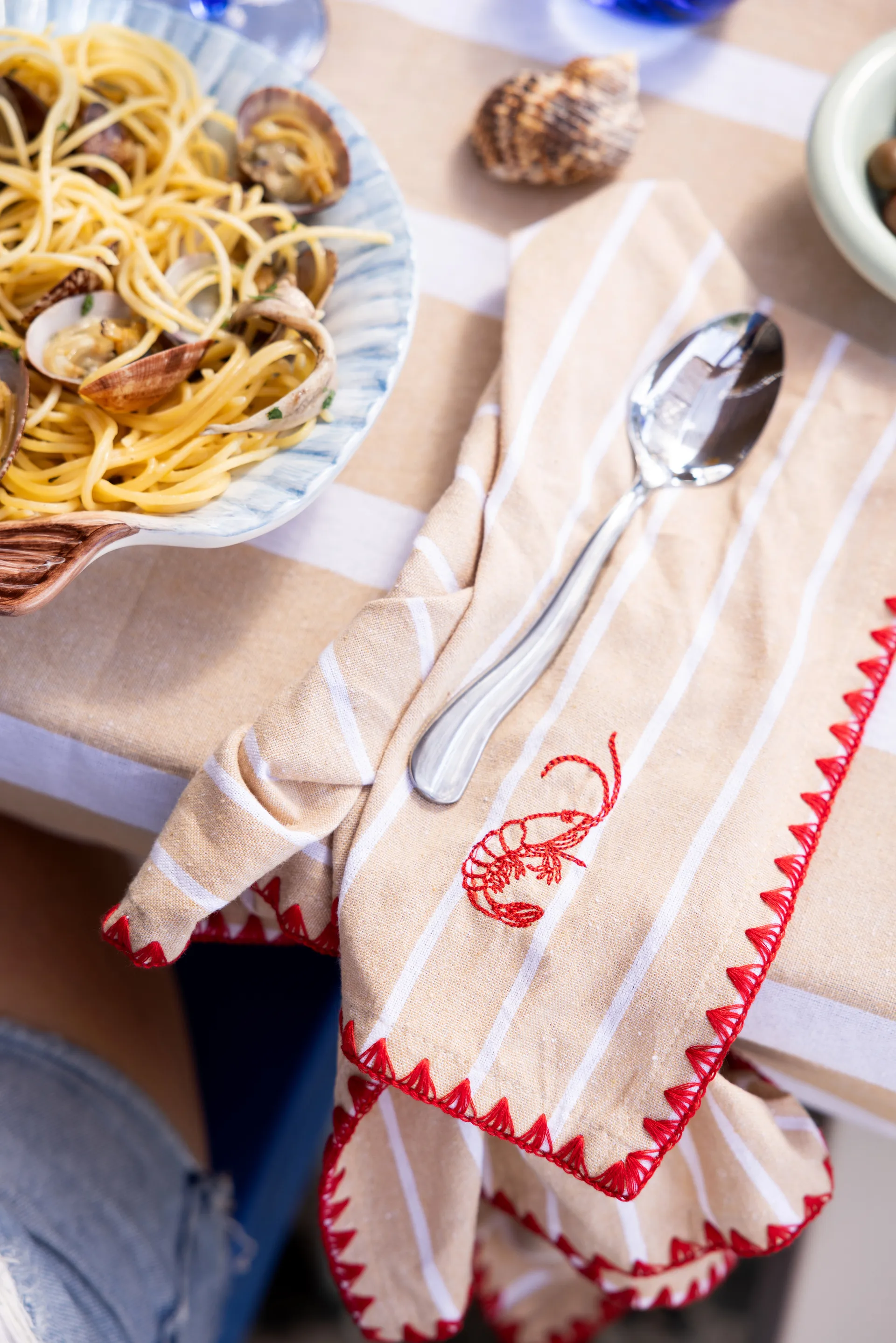 Bubba tygservett 45x45 cm 2-pack, Beige Byon