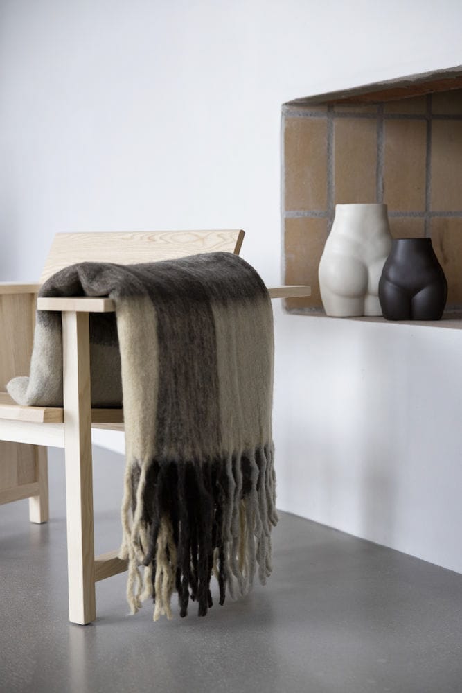 Check pläd, Mixed beige Byon