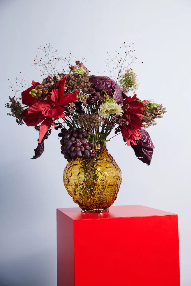 Corallo vas M 26x28x27 cm, Ljus amber Byon