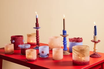Lara ljuslykta XS 10 cm - Vinröd - Byon