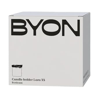 Lara ljuslykta XS 10 cm - Vinröd - Byon