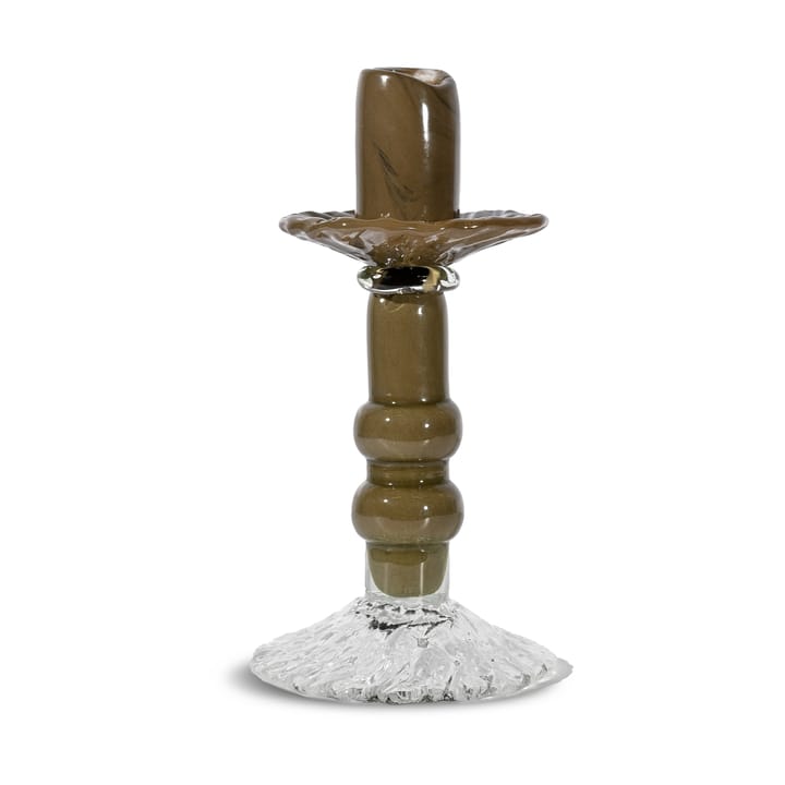 Lara ljusstake S 22 cm - Grön-klar - Byon