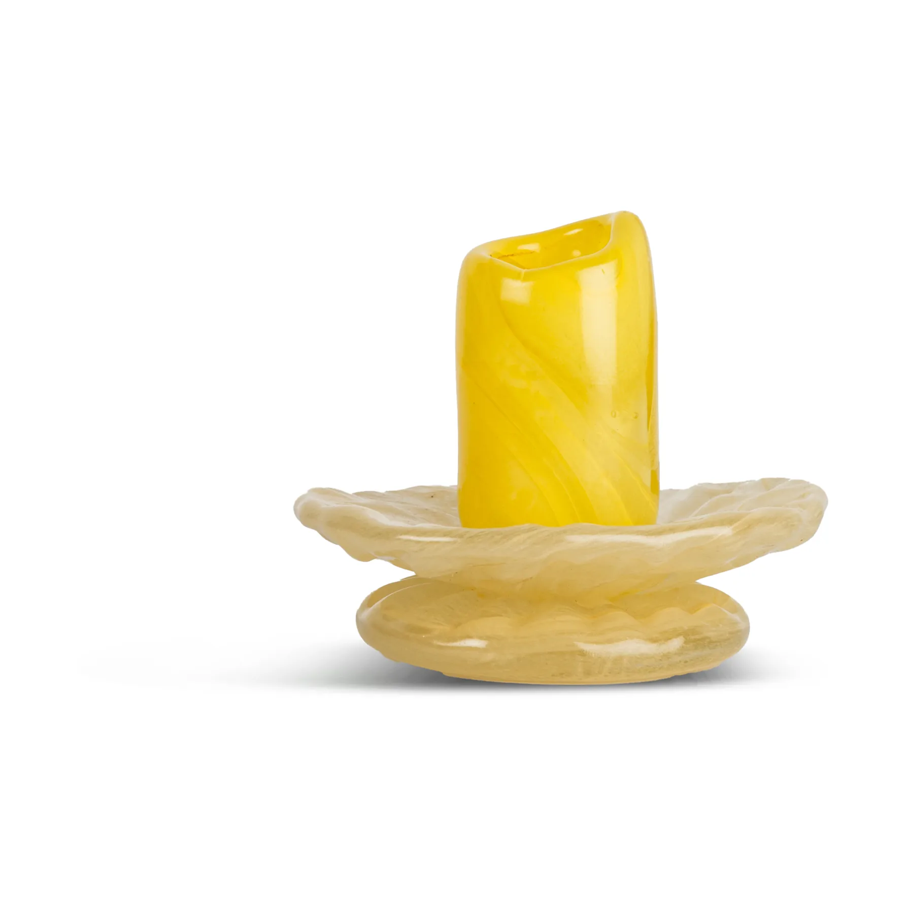 Lara ljusstake XS 9 cm, Gul-ljusbeige Byon